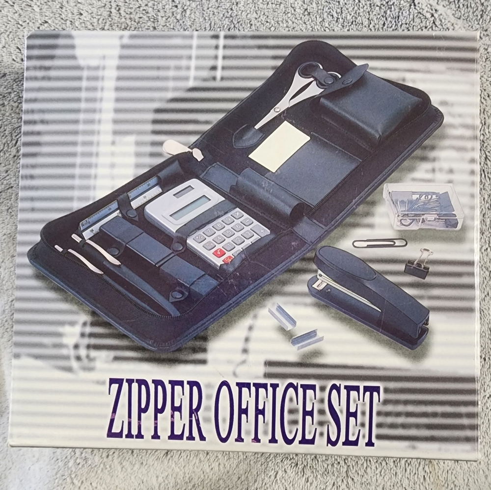 Zipper Office Set by J.C. Penney Black